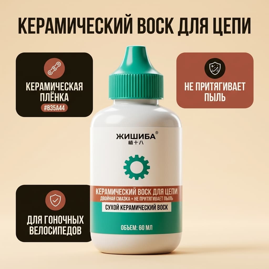 Керамическая парафиновая смазка для цепи ZHISHIBA Dry Ceramix Wax для гоночных велосипедов ZHISHIBA Dry Ceramix Wax